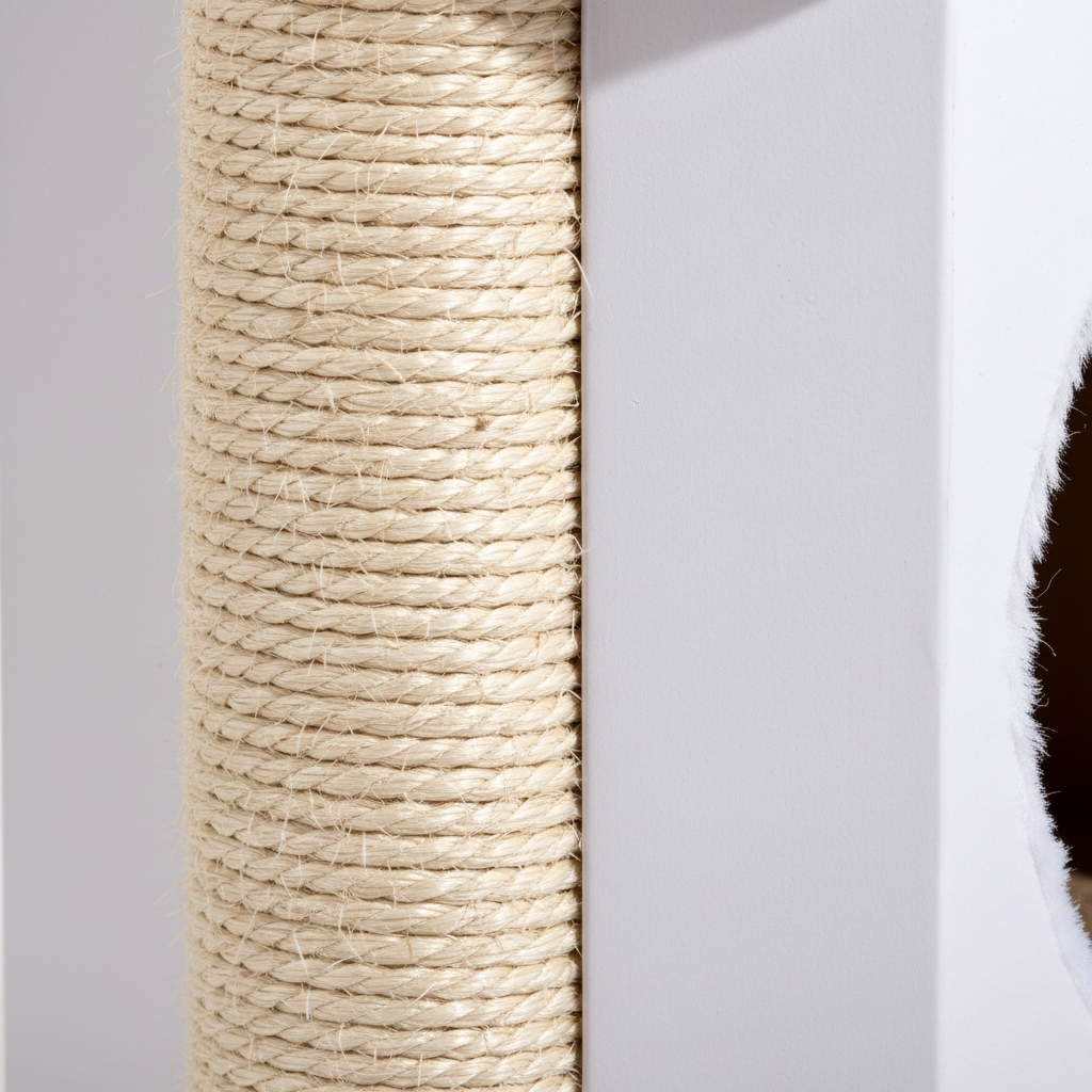 Natural sisal rope texture close-up on NestScratch scratching post