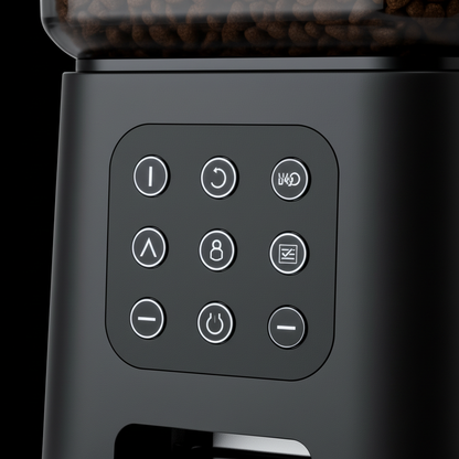 FeedMaster Pro 9-button touch control panel close-up