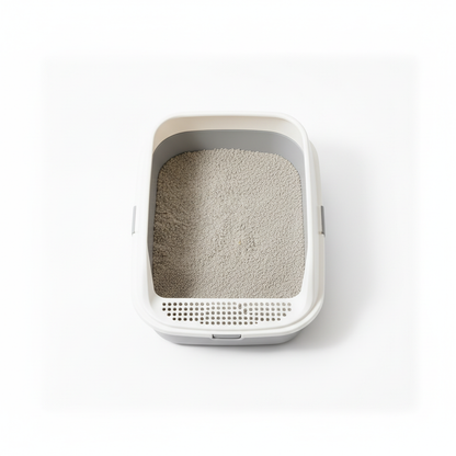 OpenAir litter box top-down overhead view showing spacious interior and rim height