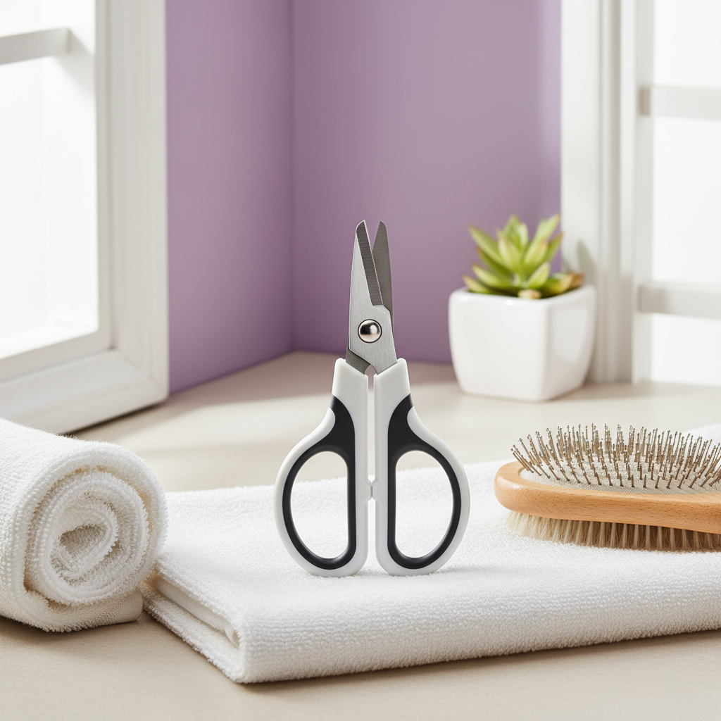 PawCut Pro in grooming station scene on lavender background