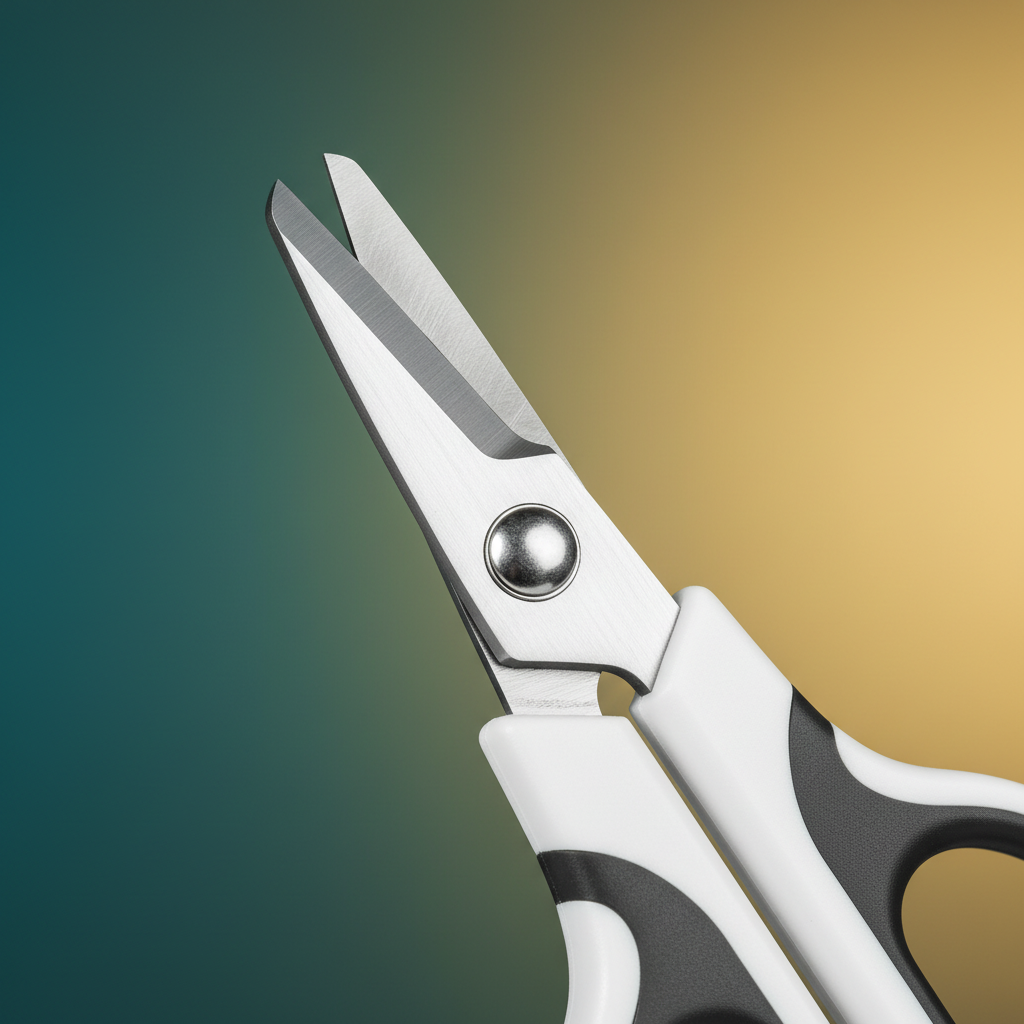 PawCut Pro blade close-up detail on teal gold background