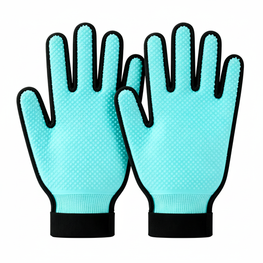 FurSoft Pro Pet Grooming Gloves on white background