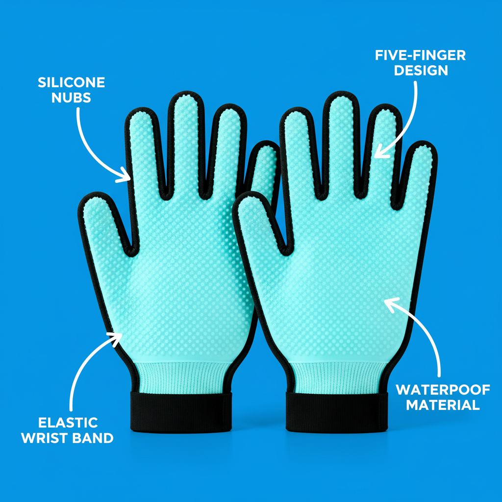 FurSoft Pro feature infographic on cobalt blue background