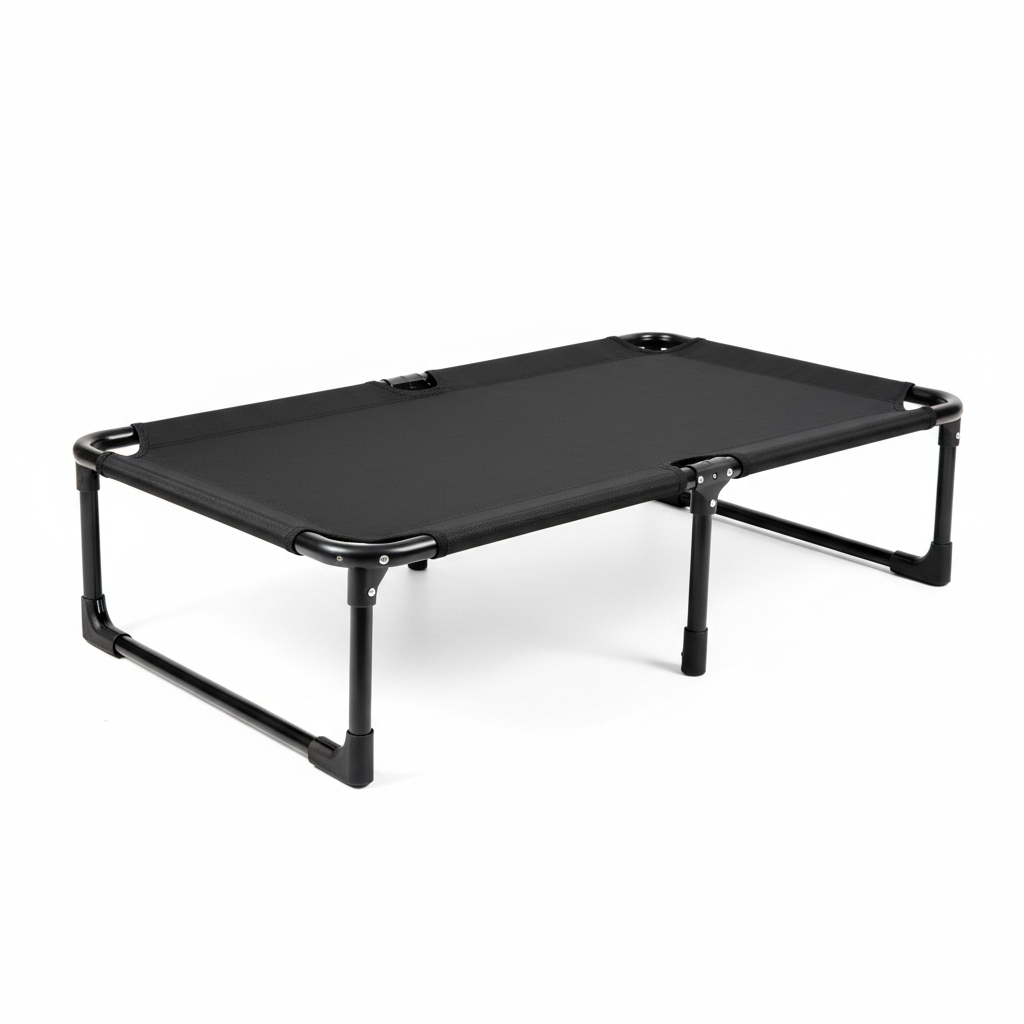 TrailRest Pro Elevated Pet Cot Bed on pure white background