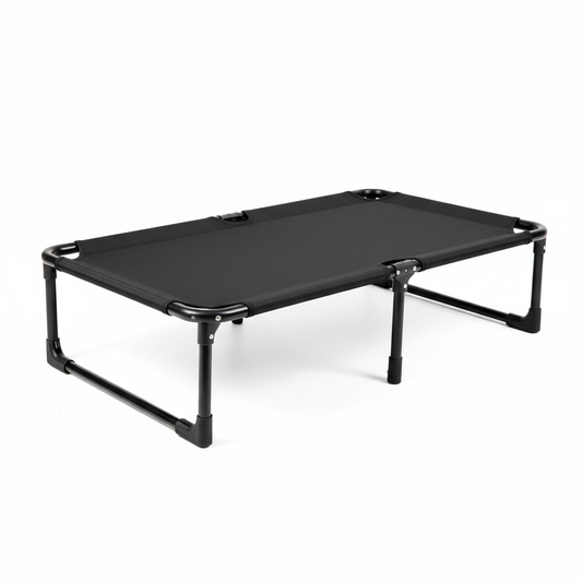 TrailRest Pro Elevated Pet Cot Bed on pure white background