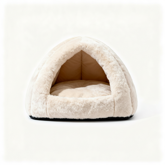 CozyDen Plush Pet Cave Bed on white background